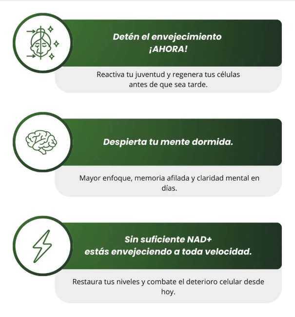 NAD+ Resveratrol - Suplemento rejuvenecimiento Celular