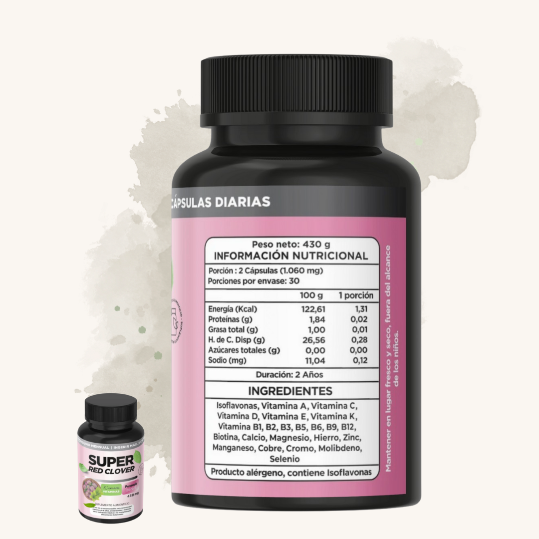 SUPER RED CLOVER - Suplemento para la Menopausia